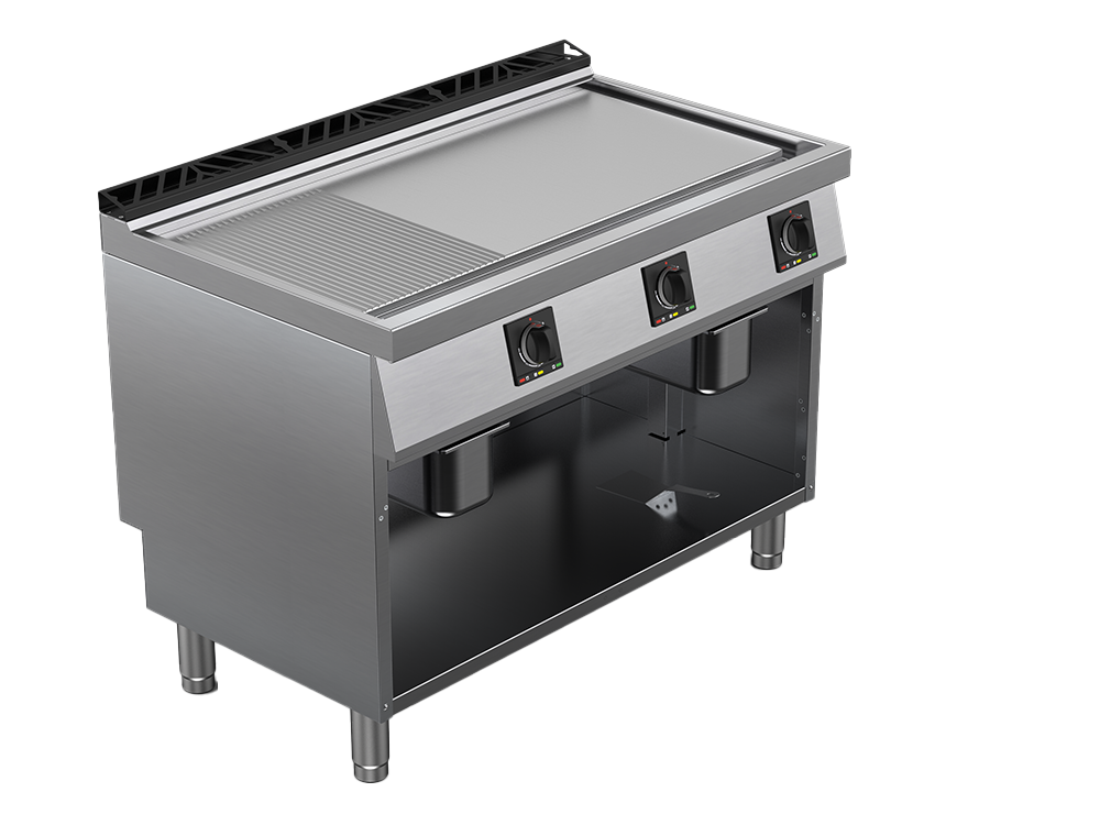 Fry top electric suprafata mixta, putere 15300W