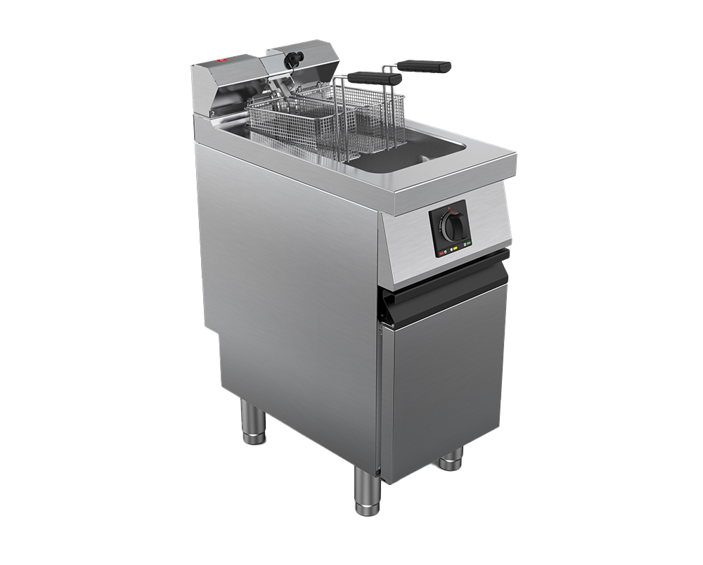 Friteuza electrica 1 cuva capacitate 15 litri, putere totala 14000W 