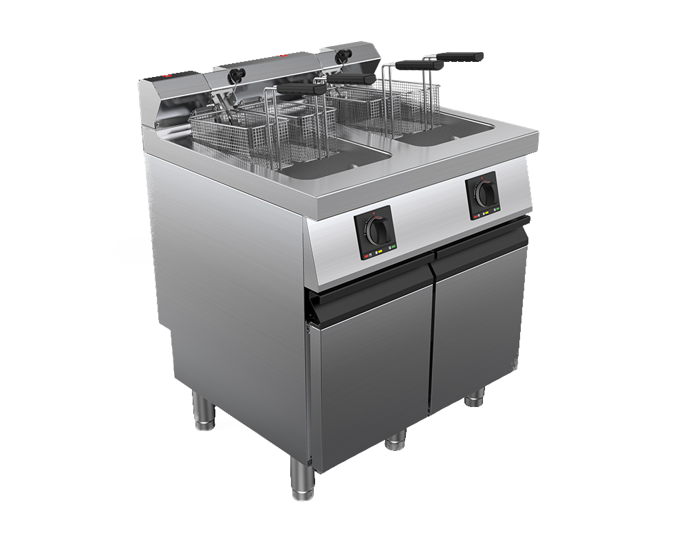 Friteuza electrica 2 cuve capacitate 2x15 litri, putere 28000W
