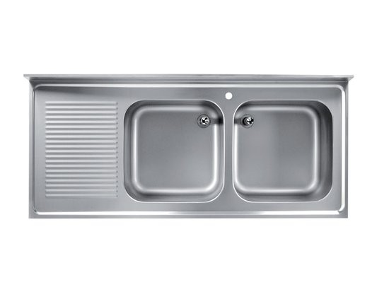 Spalator, cu 2 cuve, picurator pe dreapta, dulap cu deschidere pe o parte, cuve antifonate, orificiu pentru baterie, dimensiune (LxlxH mm): 1600x700x850