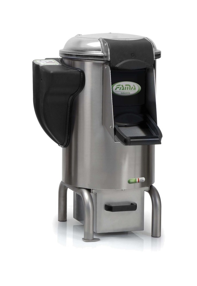 Masina de curatat cartofi, productivitate 300 kg/h, capacitate 10 kg, alimentare 380V, putere 550W