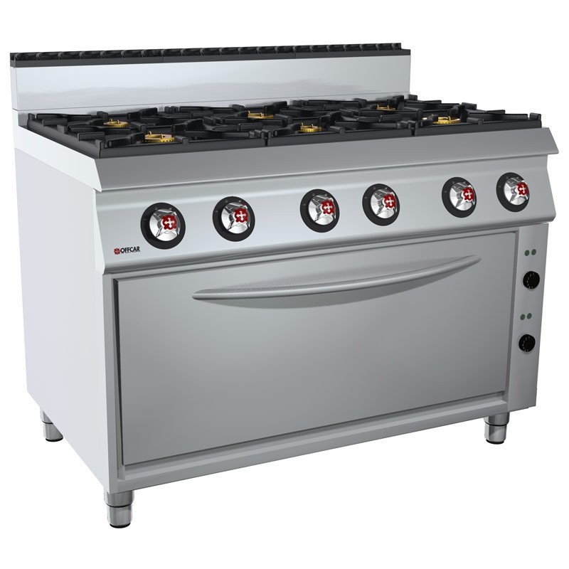 Masina de gatit alimentare gaz 6 arzatoare, putere totala 8000W