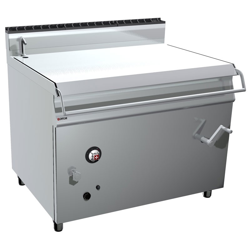 Tigaie basculanta alimentare gaz capacitate 120 litri, inox, putere totala 30000W 