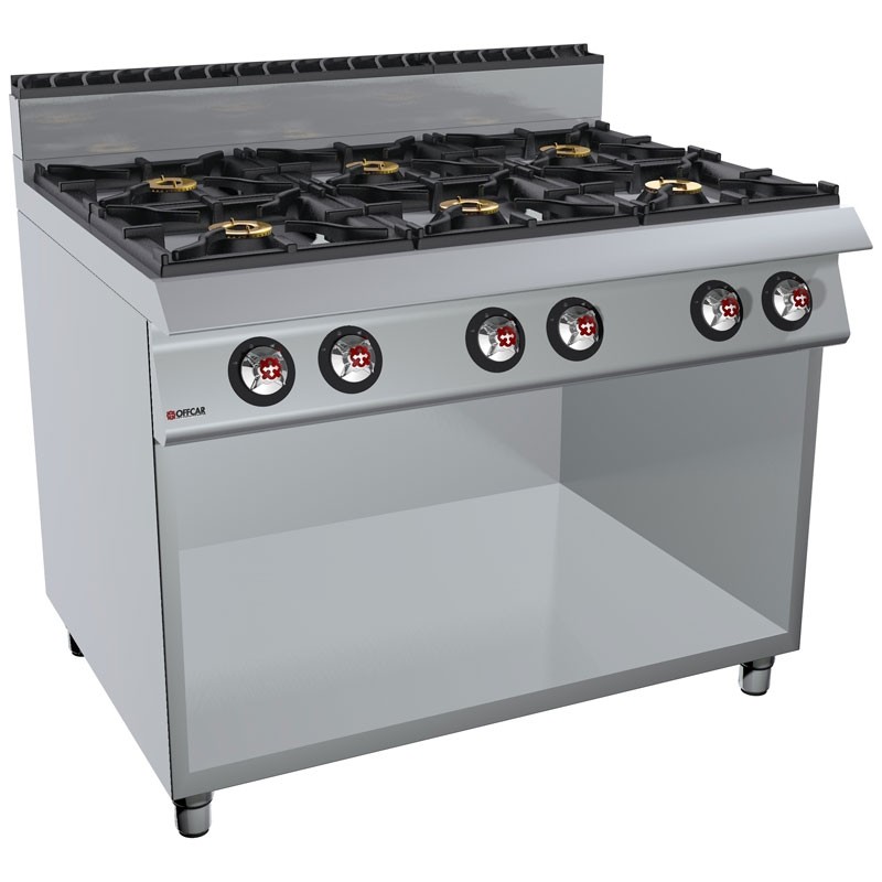 Masina de gatit alimentare gaz 6 arzatoare, putere totala 60000W