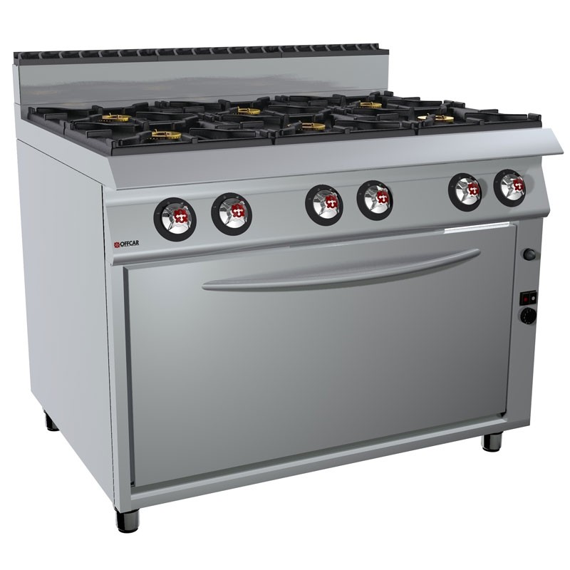 Masina de gatit alimentare gaz 6 arzatoare, putere totala 8000W 
