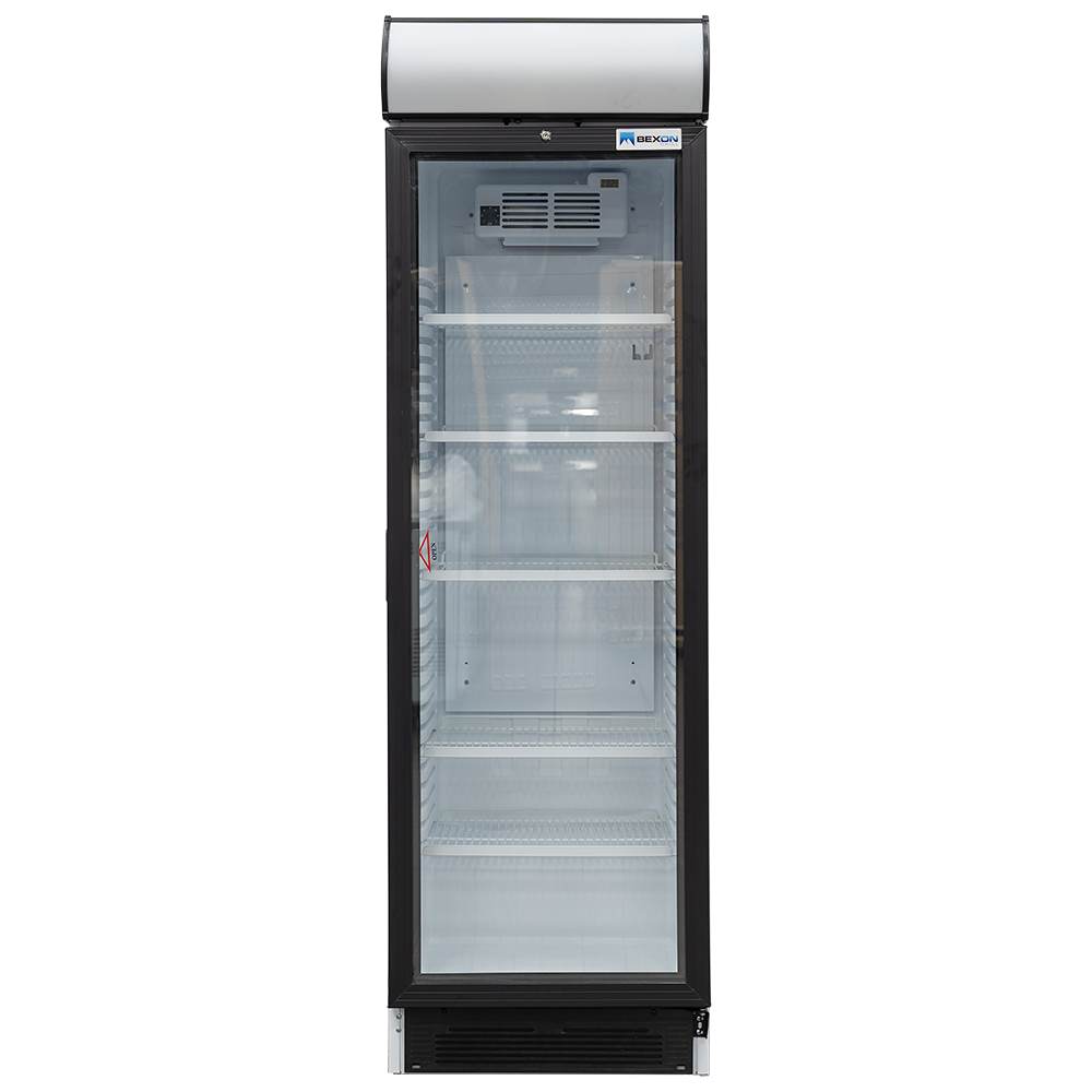 Vitrina verticala de refrigerare, temperatura de  lucru 1°C-10°C, volum 345 litri, putere 370 W