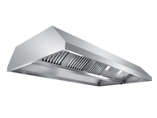 Hota profesionala centrala, din inox, cu 16 filtre, putere aspiranta 7600mc/h