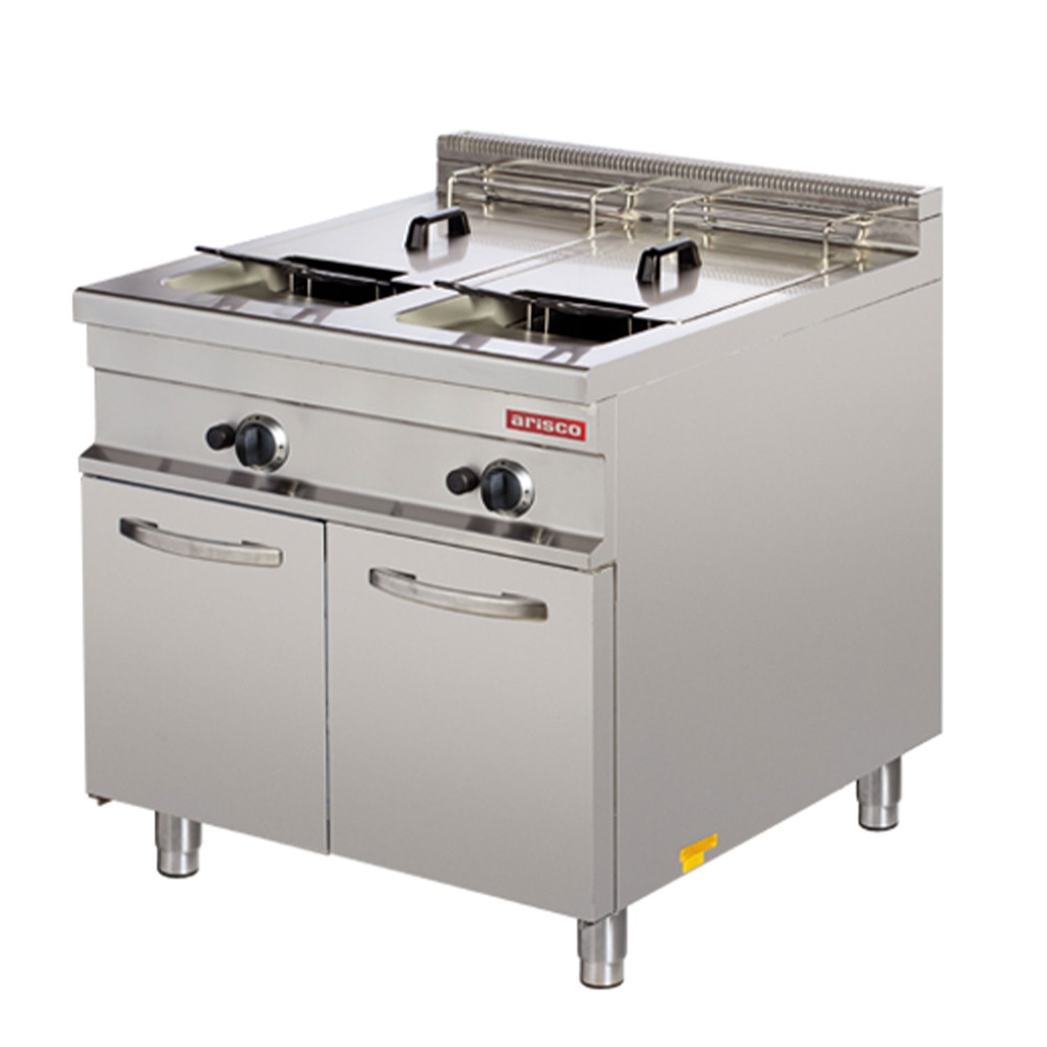Friteuza, alimentare gaz, putere gaz 2x15W, dimensiuni 850x900x900