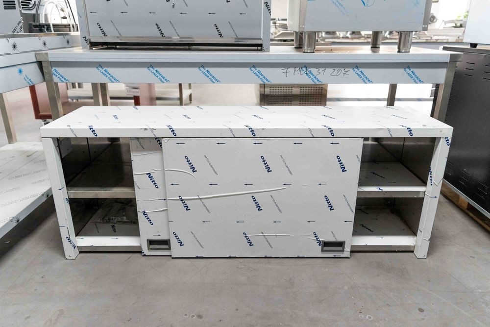 Dulap de perete, deschis, polita intermediara, inox, Second Hand