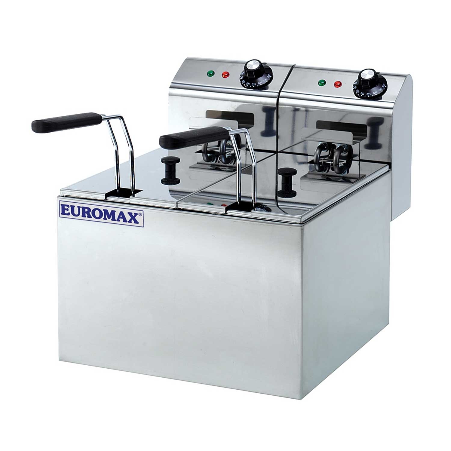 Friteuza electrica, doua cuve, capacitate 2x5 litri, putere 2x2000 W