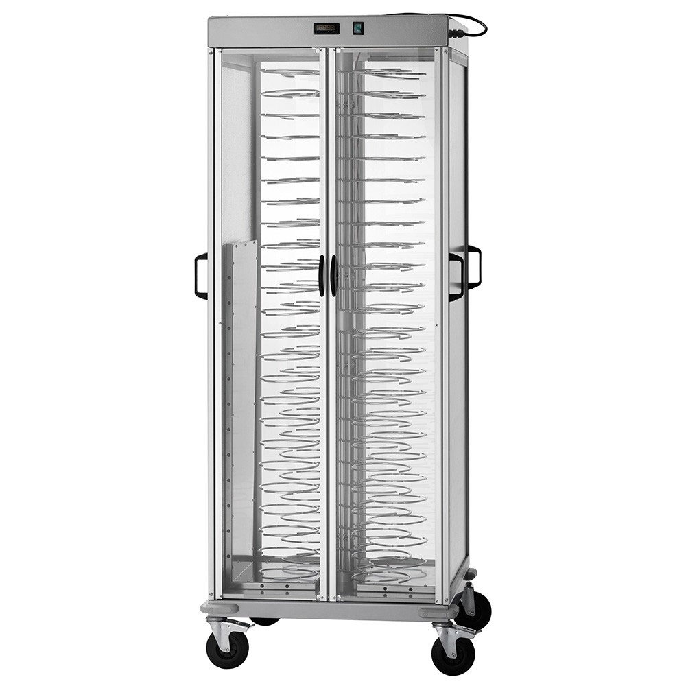 Carucior cald pentru farfurii, capacitate 88 farfurii, putere totala 800+800W