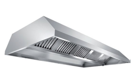 Hota profesionala centrala, din inox, cu 12 filtre, putere aspiranta 6200mc/h, fara motor