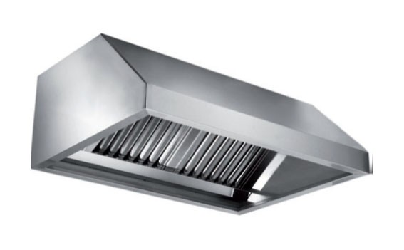 Hota profesionala de perete, din inox, cu 5 filtre, putere aspiranta 3600mc/h, fara motor