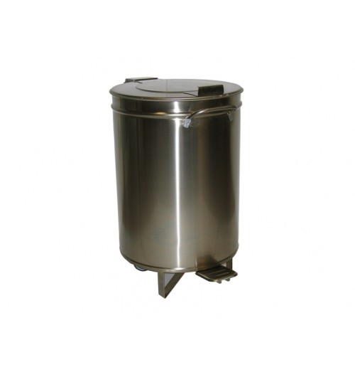 Pubela, inox, cu pedala si capac, capacitate 50 litri