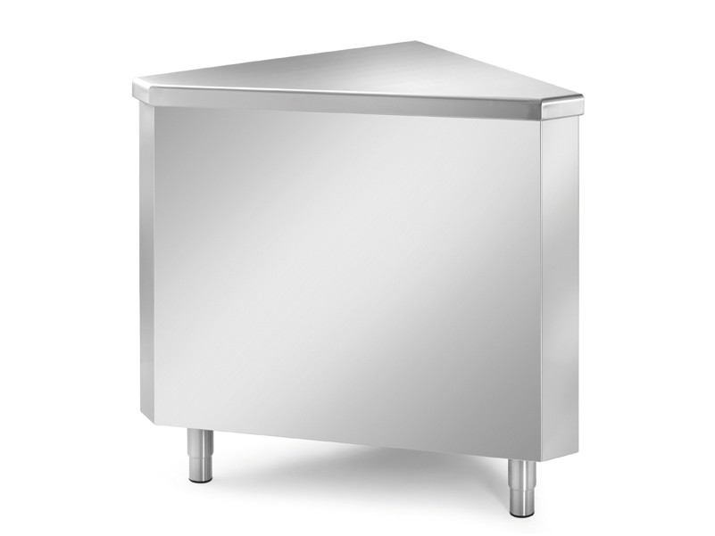 Modul de colt, unghi extern, structura din inox, picioruse reglabile pe inaltime