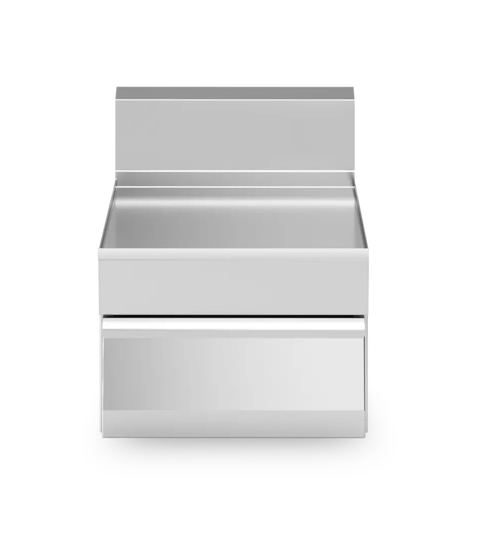 Element neutru, cu sertar, plan de lucru din inox AISI510, dimensiune (LxlxH mm): 400x650x280