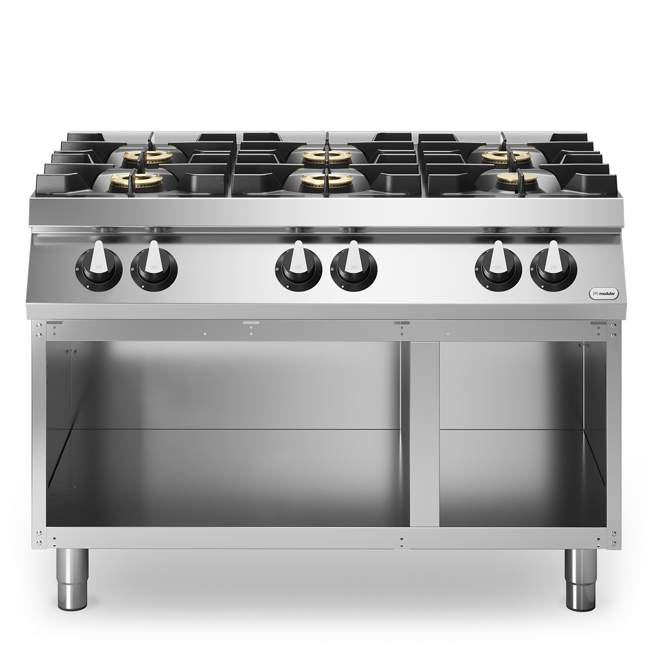 Masina de gatit, alimentare gaz, 6 ochiuri, baza deschisa, putere totala gaz 33500W
