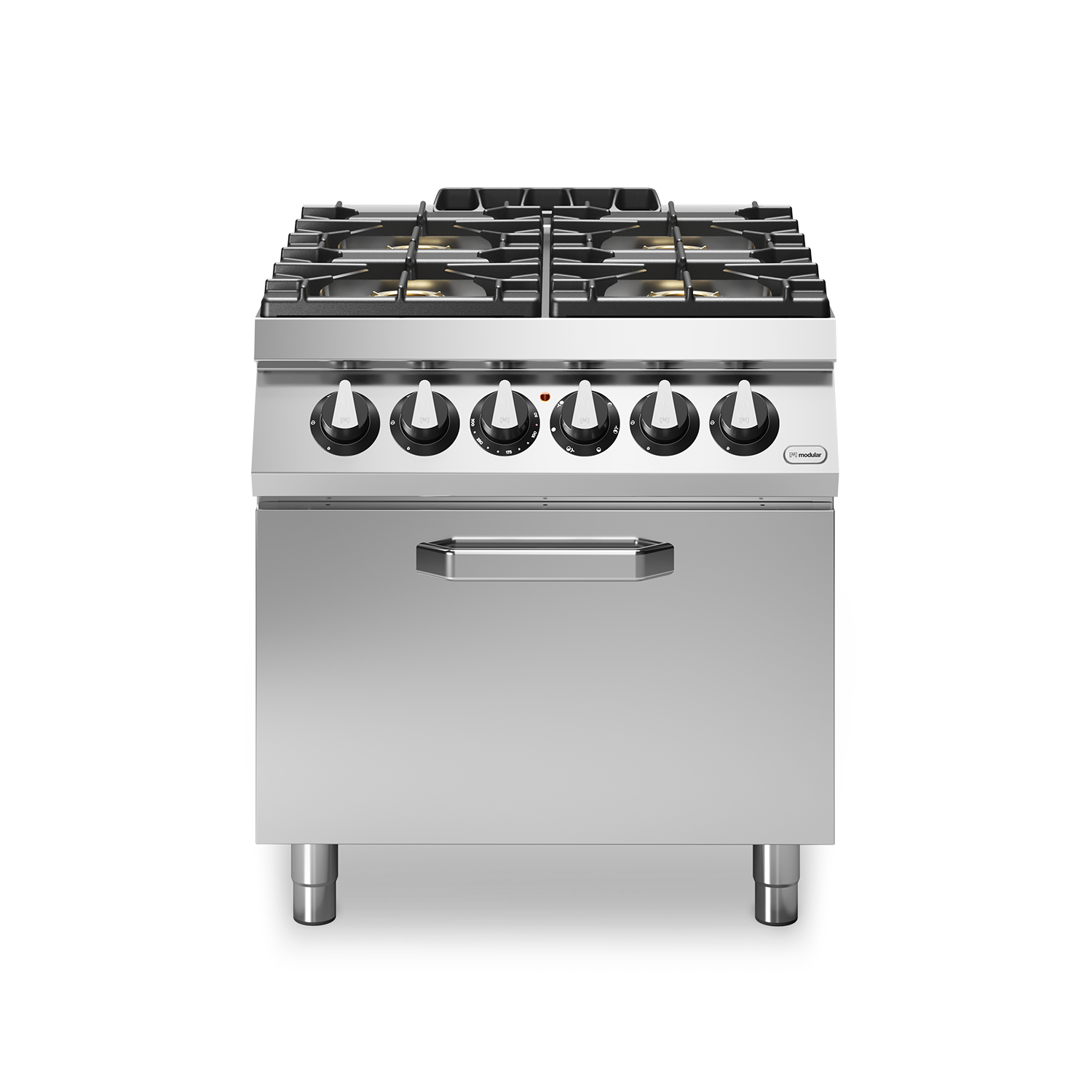 Masina de gatit, alimentare gaz, 4 ochiuri, cuptor electric ventilat, putere cuptor 6000W, putere totala gaz 26000W