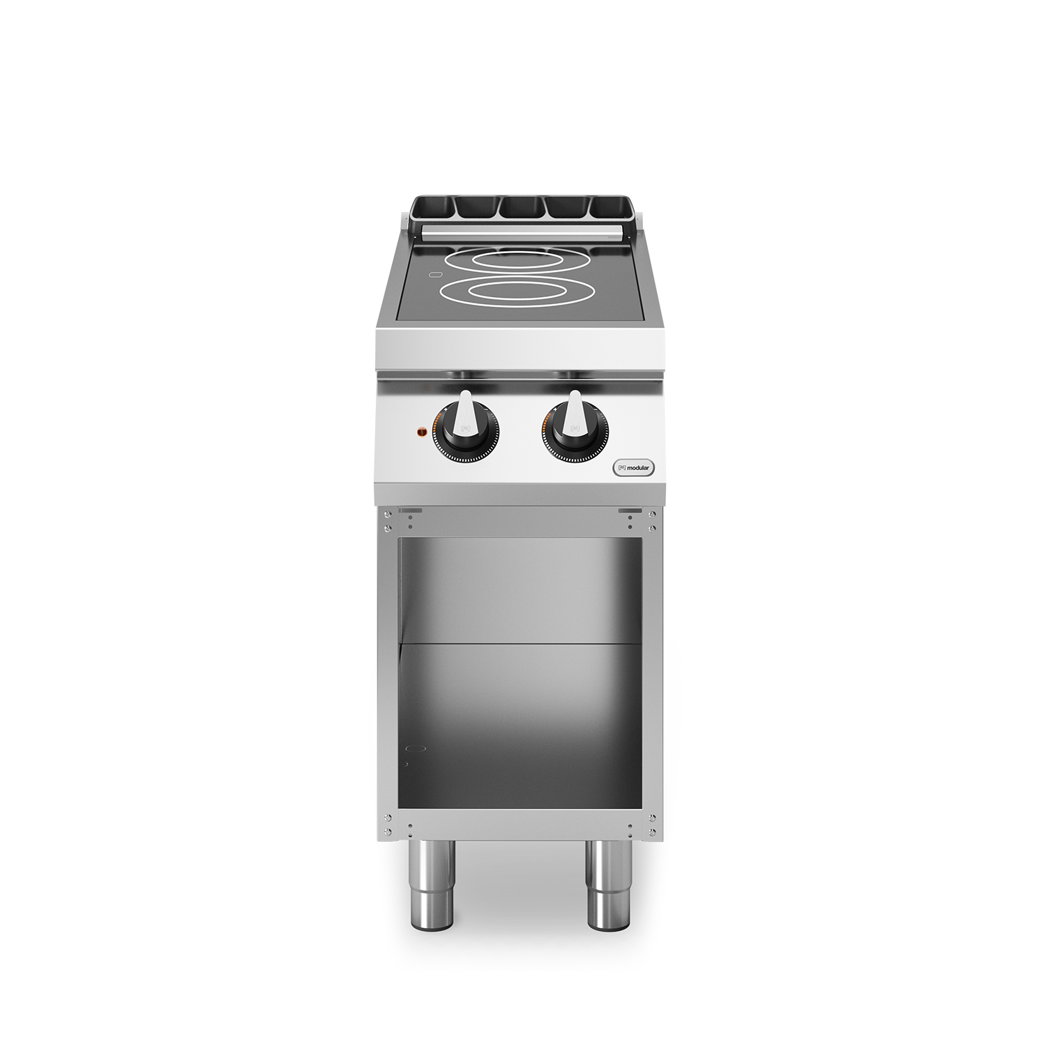 Masina de gatit cu plita vetroceramica, 2 zone de gatit, baza deschisa, putere electrica totala 6800W