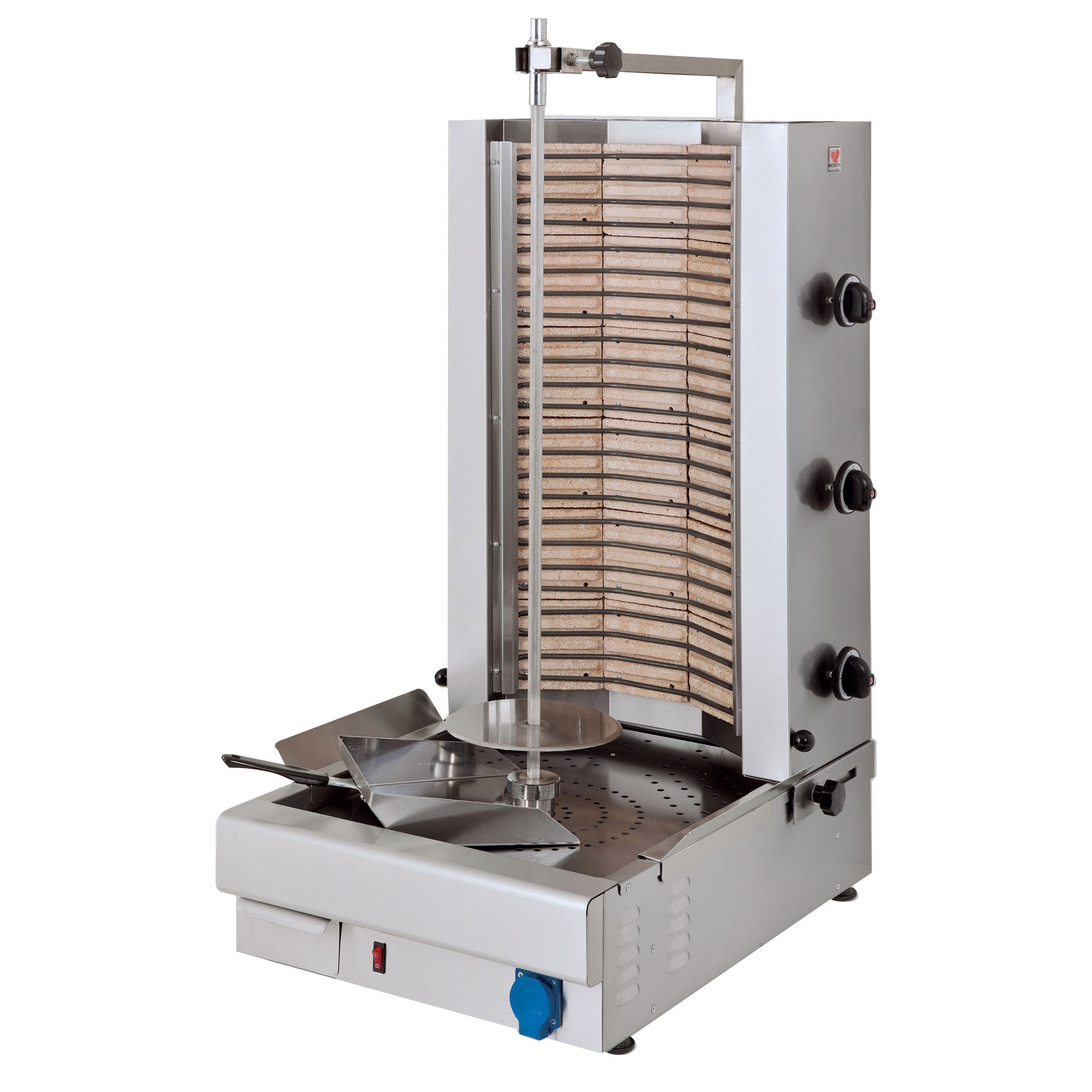Aparat electric pentru kebab, lungime axa 920mm, motor jos, 3 comutatoare, putere 9000W