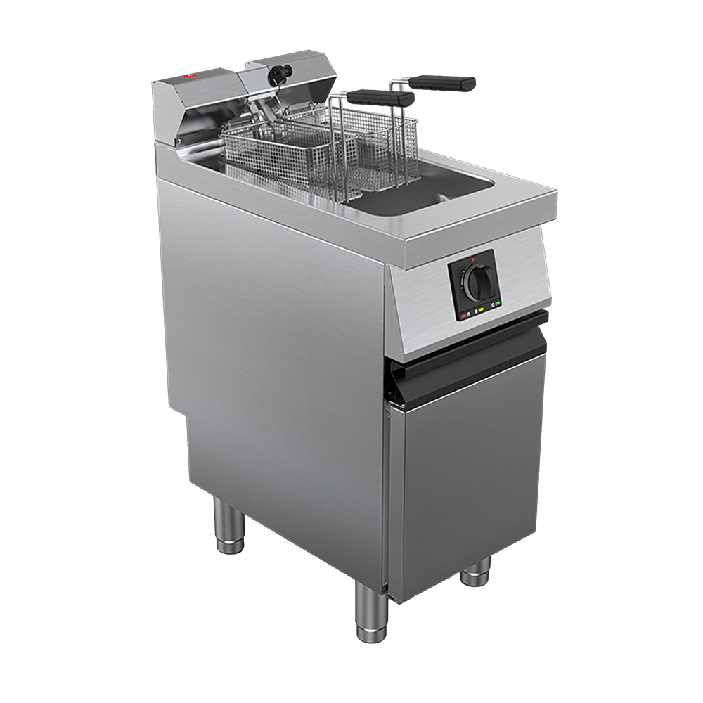Friteuza electrica 1 cuva capacitate 15 litri, putere totala 14000W 