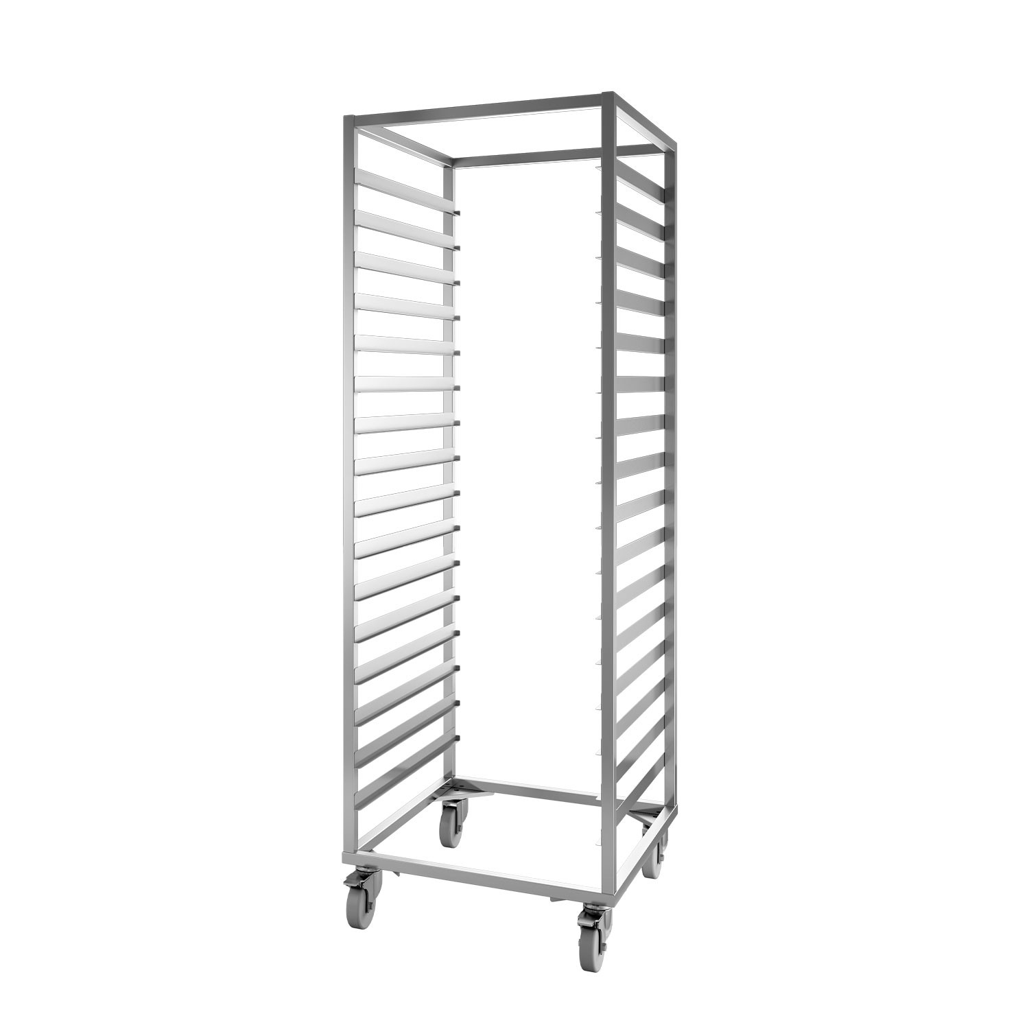 Carucior pentru tavi, capacitate 10 tavi, inox