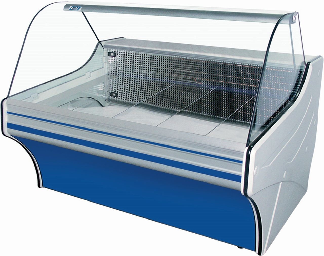 Vitrina frigorifica, cu motor, geam rabatabil, curbat in partea superioara, temperatura de lucru +2°C/+8°C, putere 494W