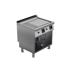 Fry top alimentare gaz suprafata mixta, putere totala 14000W 
