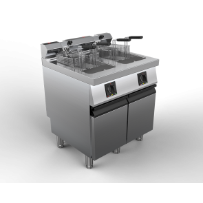 Friteuza electrica 2 cuve capacitate 2x15 litri, putere 28000W
