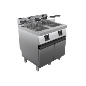 Friteuza electrica 2 cuve capacitate 2x15 litri, putere 28000W