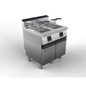 Friteuza alimentare gaz, 2 cuve, capacitate 2x15 litri, putere 32000