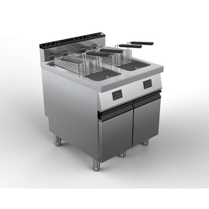Friteuza profesionala pe gaz SuperFry M7FRG30YF, cu 2 cuve in forma de „Y”, capacitate totala de 2 x 15 litri, alimentare 220V, putere 32000W