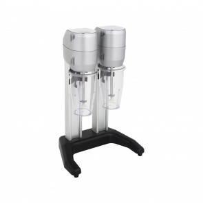 Mixer dublu, pentru frappe, cocktail-uri, cu 2 pahare din plastic 0,8 litri, motor cu o viteza 15000 rot/min, putere 280 W