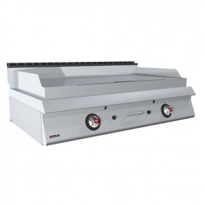 Fry top alimentare gaz suprafata neteda cromata, putere totala 21000W 