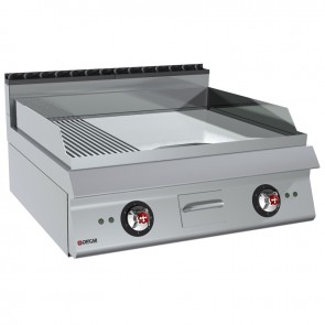Fry top electric suprafata mixta cromata, putere totala 10200W 