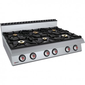 Masina de gatit alimentare gaz 6 arzatoare, putere totala 40500W
