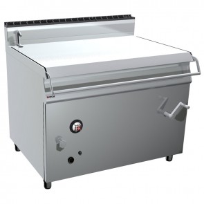 Tigaie basculanta alimentare gaz capacitate 150 litri, inox, putere totala 30000W 