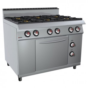 Masina de gatit alimentare gaz 6 arzatoare, putere totala 5500W