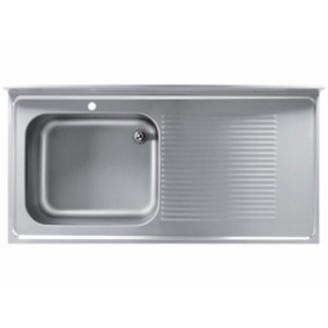 Spalator cu o cuva, picurator pe dreapta si inaltator la perete, inox, dimensiuni externe 1200x600x850h mm