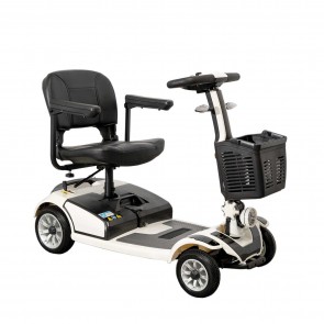 Scuter electric cu 4 roti pentru mobilitate, viteza maxima 7.8 km/h, autonomie 35 km