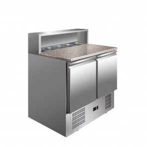 Banc refrigerant pentru pizza, spatiu pentru 5 cuve, putere 200 W, inox