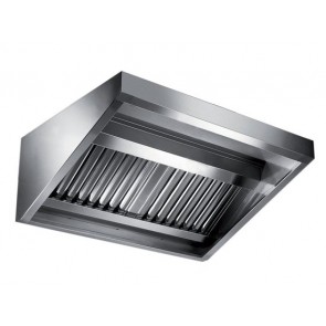 Hota profesionala de perete, din inox, cu 4 filtre, putere aspiranta 2800mc/h