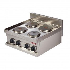 Masina de gatit cu 4 plite, model de banc, electrica, structura de inox