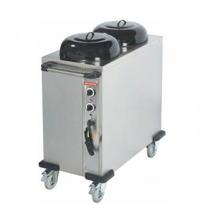 Carucior cald pentru farfurii, capacitate 2x50 farfurii, putere 1500 W