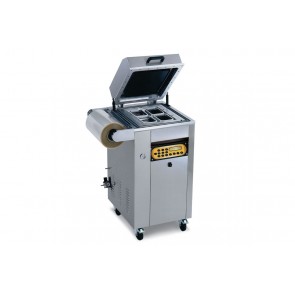 Masina de ambalat in vid si lipit folia peste caserole, automatica, alimentare 220V, putere 1800W