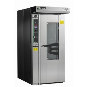 Cuptor rotativ, alimentare electrica, structura inox interior/exterior, putere instalata 18000W + 1500W