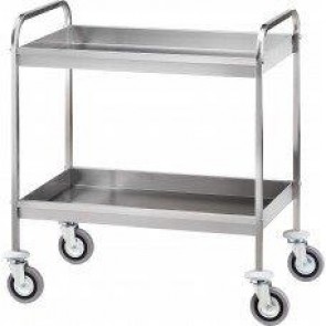 Carucior servire, inox, 2 planuri cu adancimea de 65mm