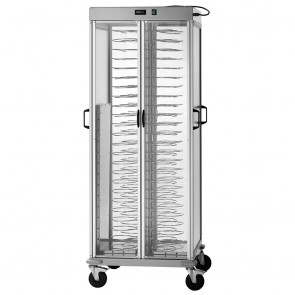 Carucior cald pentru farfurii, capacitate 88 farfurii, putere totala 800+800W