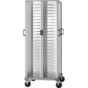 Carucior pentru farfurii, capacitate 96 farfurii, cadru din aluminiu anodizat