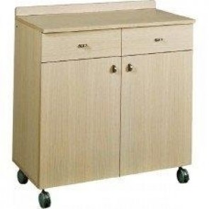Mobilier neutru din lemn, 2 usi, 2 sertare pentru tacamuri